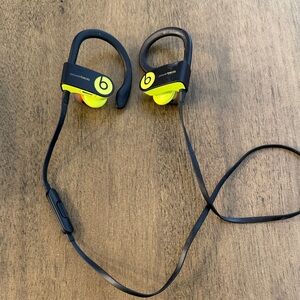 Beats Wireless Earbuds - Black and Yellow